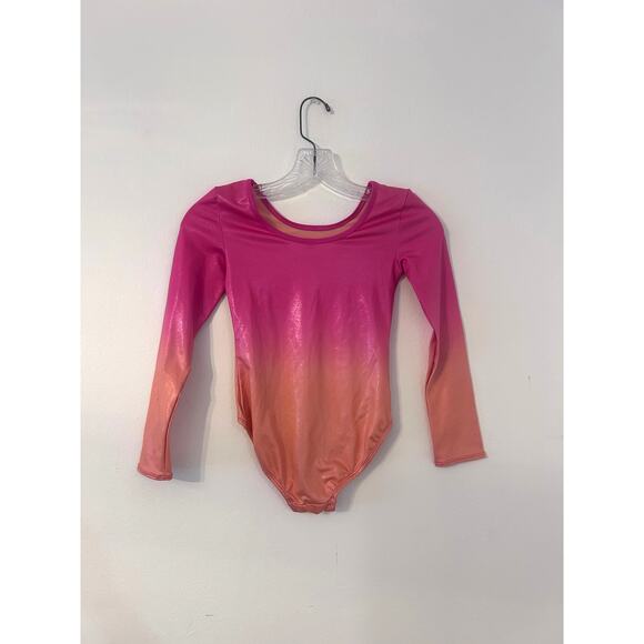 Girls More Than Magic Pink Orange Studded Leotard 7/8 - Picture 3 of 5